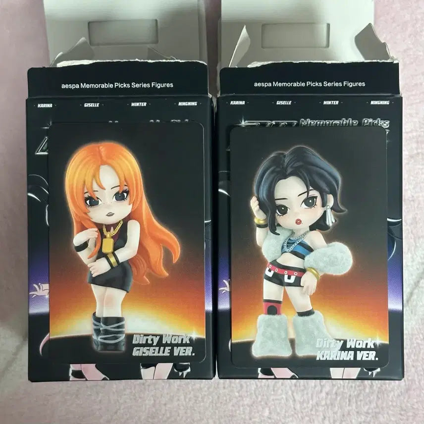 [BUNJANG] aespa POP MART Figure Giselle Karina Dirty Work Version Bundle Set / 에스파 팝마트 피규어 지젤 카리나 더티워크 버전 일괄