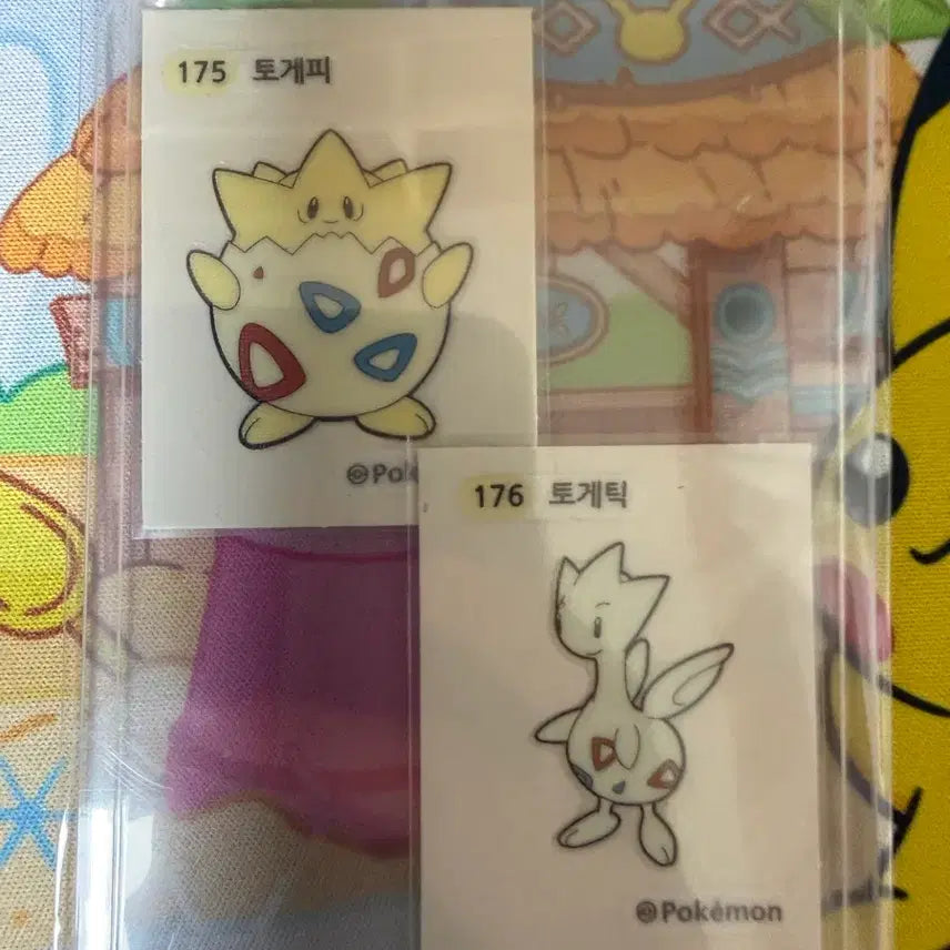 [BUNJANG] Pokemon Stickers - Togepi &amp; Togetic 2-Piece Bundle Set / 포켓몬스터 띠부씰 - 토게피, 토게틱 2종 일괄