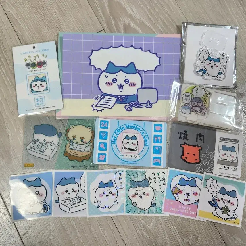 [BUNJANG] Chikawa Hachiware Clear Card, Sticker, Postcard, Acrylic Bundle Set / 먼작귀 치이카와 하치와레 클리어카드, 스티커, 엽서, 아크릴 일괄