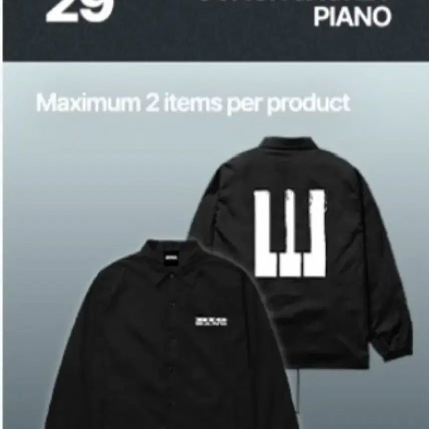 [BUNJANG] BIGBANG 20th Anniversary Media Exhibition Coach Jacket Piano Black / XL)빅뱅 20주년 기념 미디어 전시회 코치 자켓 피아노 블랙