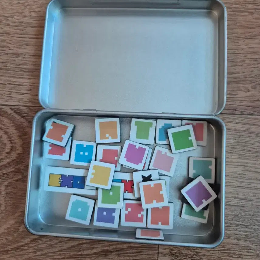 [BUNJANG] EXO CBX Block Pattern Design Tin Case &amp; Magnet Block Set / 엑소 CBX 블록 패턴 디자인 틴케이스&amp;자석블록세트