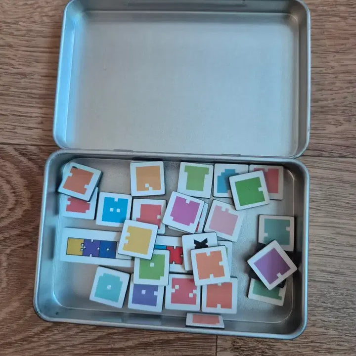 [BUNJANG] EXO CBX Block Pattern Design Tin Case &amp; Magnet Block Set / 엑소 CBX 블록 패턴 디자인 틴케이스&amp;자석블록세트