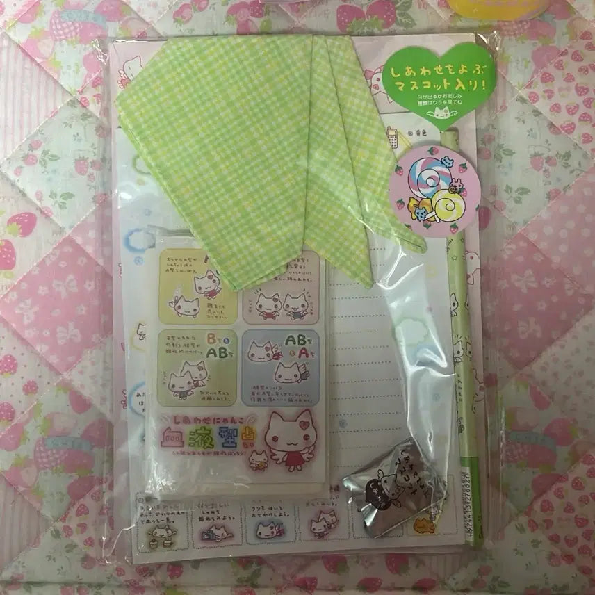 [BUNJANG] Sannex Shiawase Neko Retro Letter Set / 고전 레트로 산엑스 시아와세 냥코 레터세트 팔아요