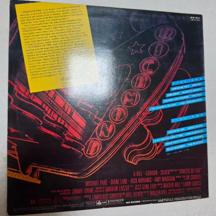 [BUNJANG] Streets of Fire OST LP / 스트리트 오브 파이어 OST LP