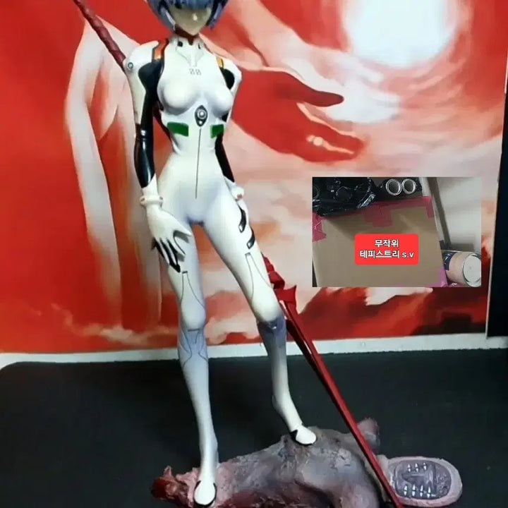[BUNJANG] Kaiyodo Evangelion Ayanami Rei 1/8 Scale Figure with Random Tapestry / 8월정리) 희귀 2001 kaiyodo 1/8 에반게리온 아야나미 레이 + 무작위 테피스트리 s.v