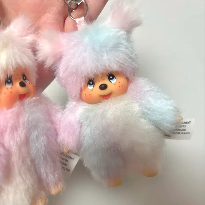 [BUNJANG] Monchhichi Tie-Dye Keyring Doll Set / 몬치치 타이다이 키링 인형 두개 세트