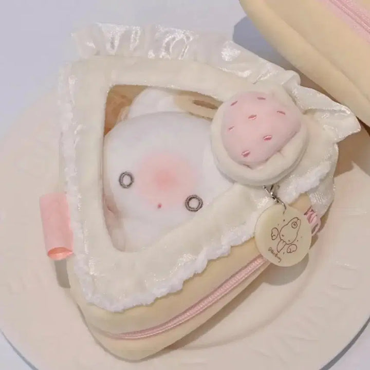 [BUNJANG] 10cm Plush Doll Strawberry Cream Cake Bag Pouch / 10cm 인형 딸기 생크림 케이크 가방 파우치