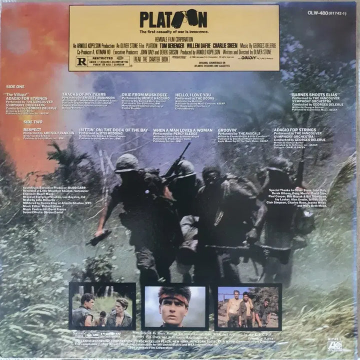 [BUNJANG] Platoon Original Motion Picture Soundtrack LP / PLATOON-영화음악 LP