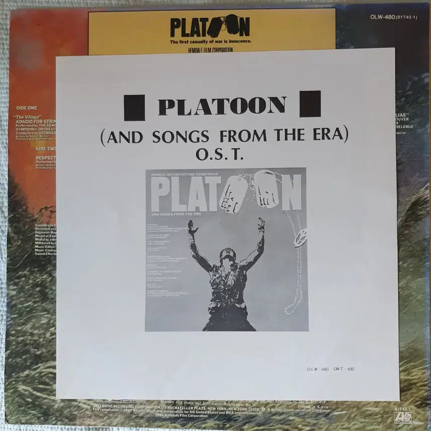 [BUNJANG] Platoon Original Motion Picture Soundtrack LP / PLATOON-영화음악 LP