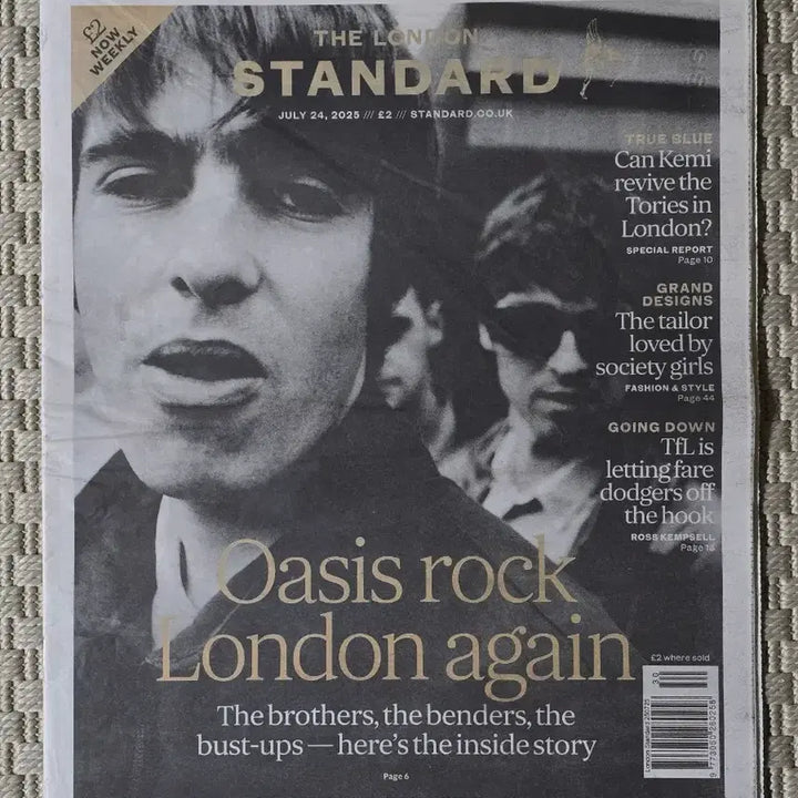 [BUNJANG] Oasis The London Standard Magazine July 2025 / 매거진 oasis 오아시스 THE LONDON STANDARD