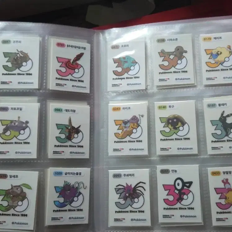 [BUNJANG] Pokemon 30th Anniversary New Logo Sticker Collection (64 types) / 3000부터포켓몬 띠부씰 신상 30주년뉴로고씰 64종