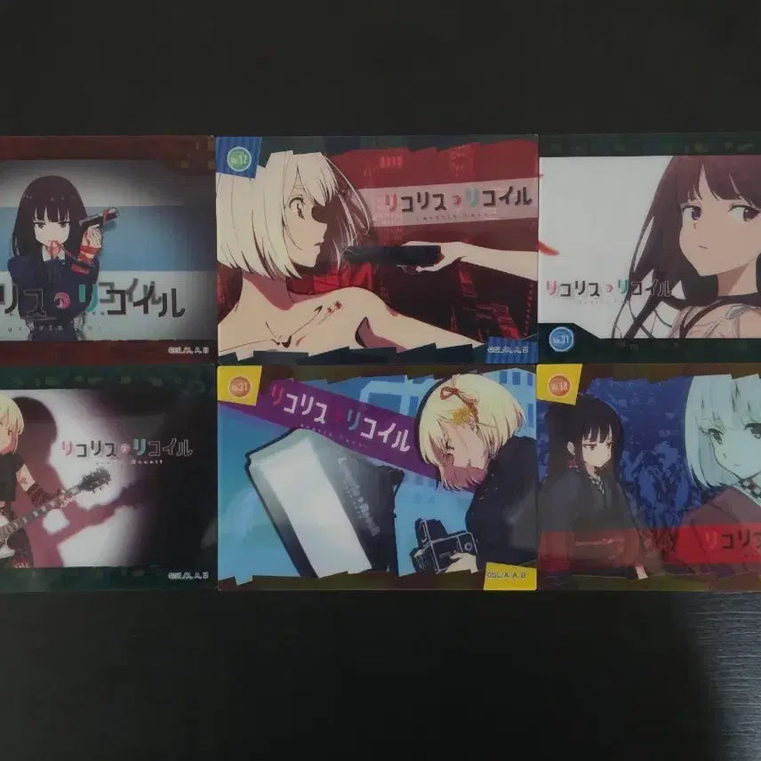 [BUNJANG] Lycoris Recoil Clear Card Bundle Set / 리코리스 리코일 클리어카드 6장 일괄판매