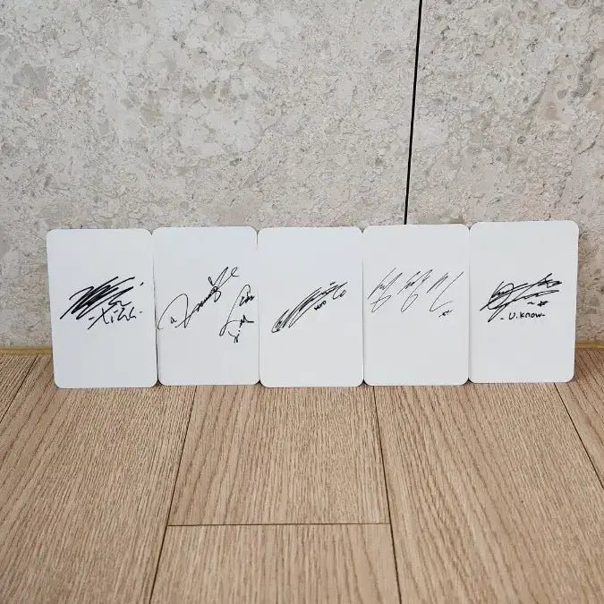 [BUNJANG] TVXQ! 5 Members Fan-Made Photocard Set (Autographed Back) / [팬메이드] 동방신기 5인 고화질 포토카드 5종 세트 (사인 뒷면)