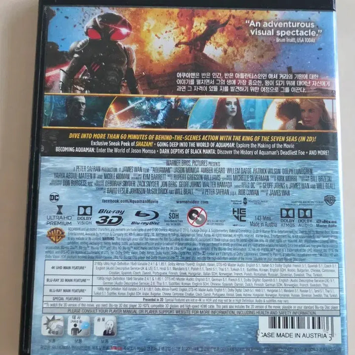 [BUNJANG] Aquaman Blu-ray / [BD](블루레이) 액션외국영화 "아쿠아 맨" 판매합니다.