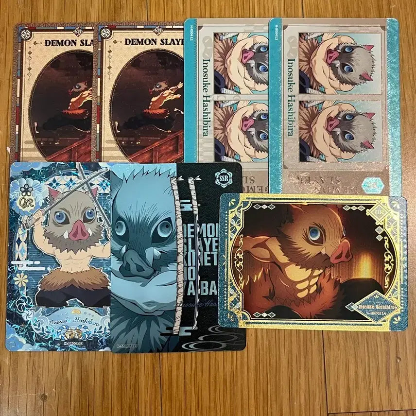 [BUNJANG] Demon Slayer Inosuke Infinite Castle Paper Card Bundle Set / 귀칼 이노스케 무한성 지류 카드 일괄