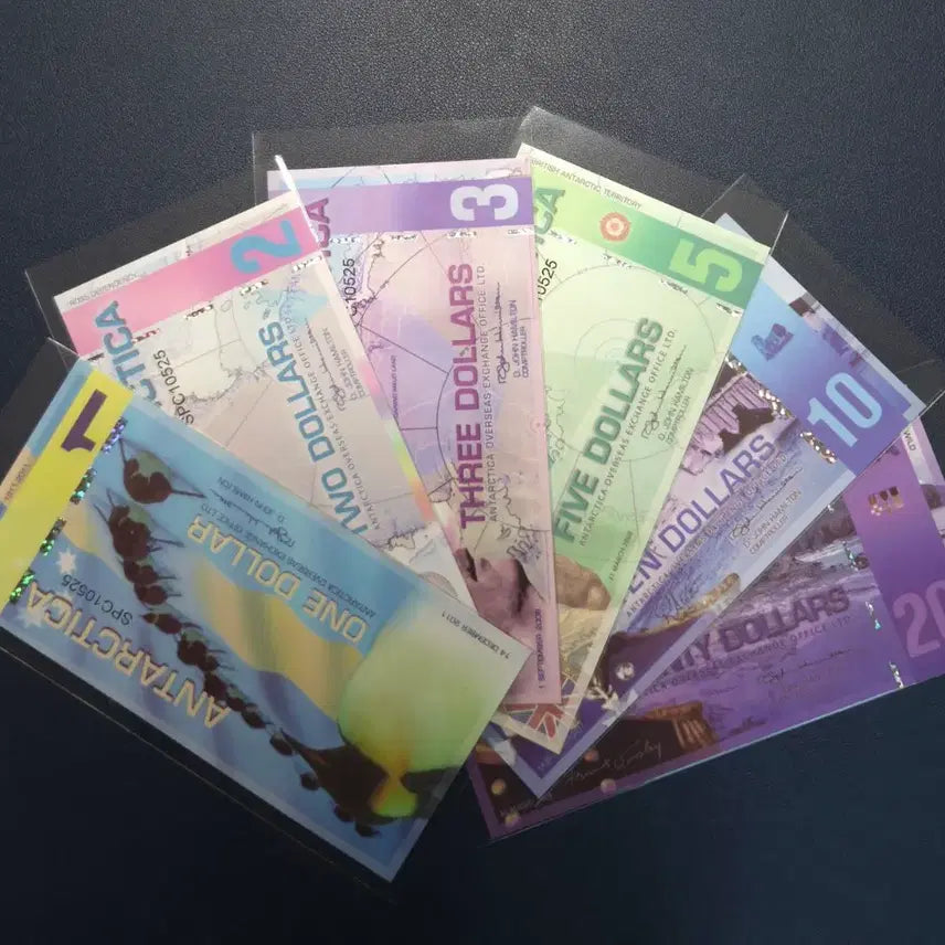 [BUNJANG] Antarctic/Arctic Series Commemorative Banknotes (Unused, 19-Piece Set) / 남극/북극 시리즈 기념지폐 미사용 총19장모두 희귀지폐수집용