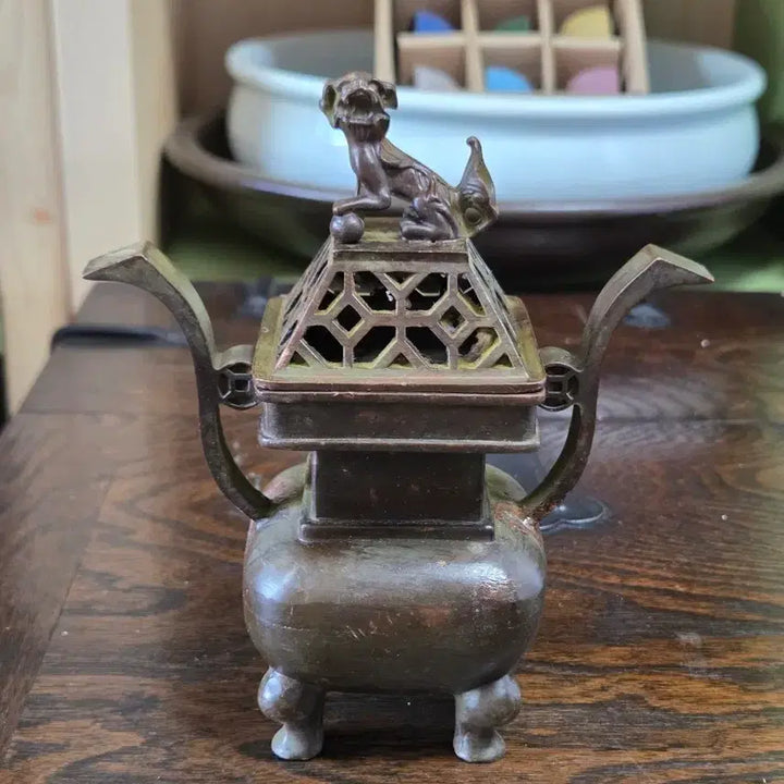 [BUNJANG] Antique Bronze Haetae Censer / 고풍스러운 멋이 느껴지는 동 해태 향로