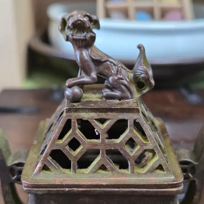 [BUNJANG] Antique Bronze Haetae Censer / 고풍스러운 멋이 느껴지는 동 해태 향로