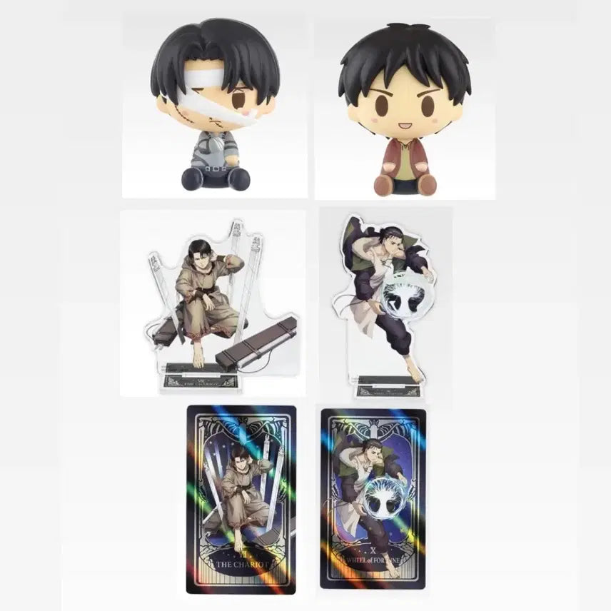[BUNJANG] Attack on Titan Eren &amp; Levi Set Chocokko Acrylic Card Bundle / (현물/일괄)진격의거인 에렌,리바이 세트 선택과 결과 초코노코,아크릴,카드