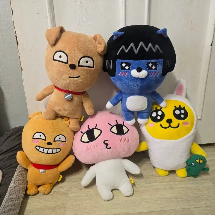[BUNJANG] Kakao Friends Frodo, Neo, Apeach, Muzi, Con Doll Bundle Set / 카카오프렌즈 인형 프로도 네오 어피치 무지 콘 일괄