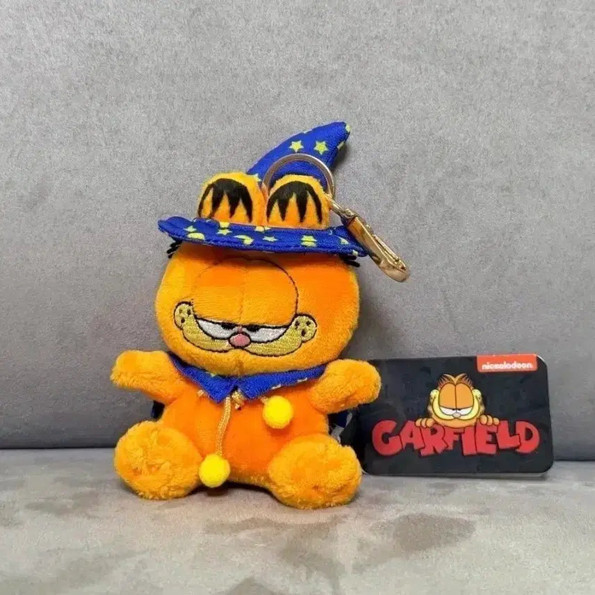 [BUNJANG] Official Garfield Wizard Sitting 9cm Keychain Plush / 정품 가필드 마법사 시팅 9cm 키링 인형