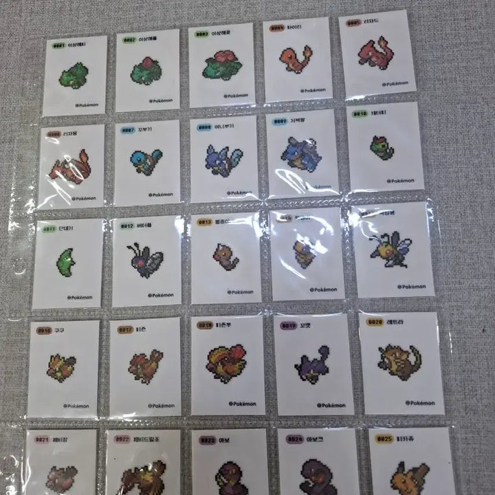 [BUNJANG] Pokemon Pixel Stickers 151 Full Set Individual Sale / 포켓몬 픽셀 띠부씰 151종 전종 개별판매합니다 (1/2)