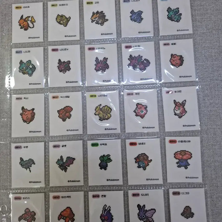 [BUNJANG] Pokemon Pixel Stickers 151 Full Set Individual Sale / 포켓몬 픽셀 띠부씰 151종 전종 개별판매합니다 (1/2)
