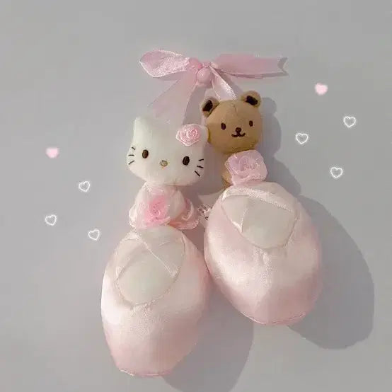 [BUNJANG] Classic Ballet Kitty &amp; Teddy Bear Shoe Keeper / 고전 토슈즈 발레 키티 슈키퍼