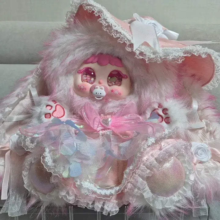[BUNJANG] Baby3 JIMO 600 Pink Fur &amp; Lace Doll / 베이비쓰리 지이모 600 왕시크