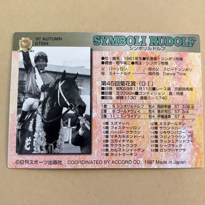 [BUNJANG] Symboli Rudolph Original Horse Hologram Card / 심볼리루돌프 원본마 홀로그램 카드