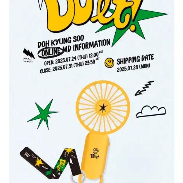 [BUNJANG] Doh Kyung Soo Concert MD Do It Rechargeable Handheld Fan / 도경수 콘서트 굿즈 MD 두잇 핸디팬 ㅡ새상품