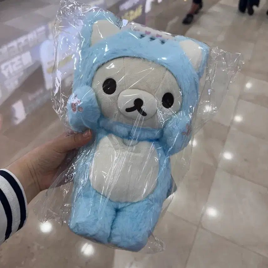 [BUNJANG] Rare Rilakkuma Nekko Sky Blue Plush / 레어 코리락쿠마 네코 하늘색