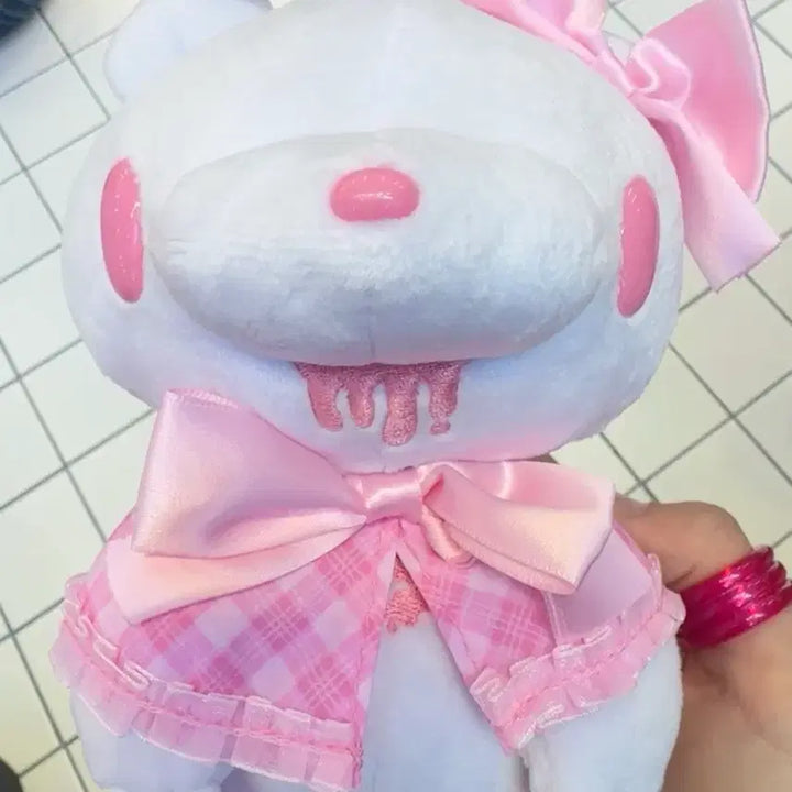 [BUNJANG] Gloomy Bear White Pink Lolita Dress / 글루미베어 화이트 핑크 로리타
