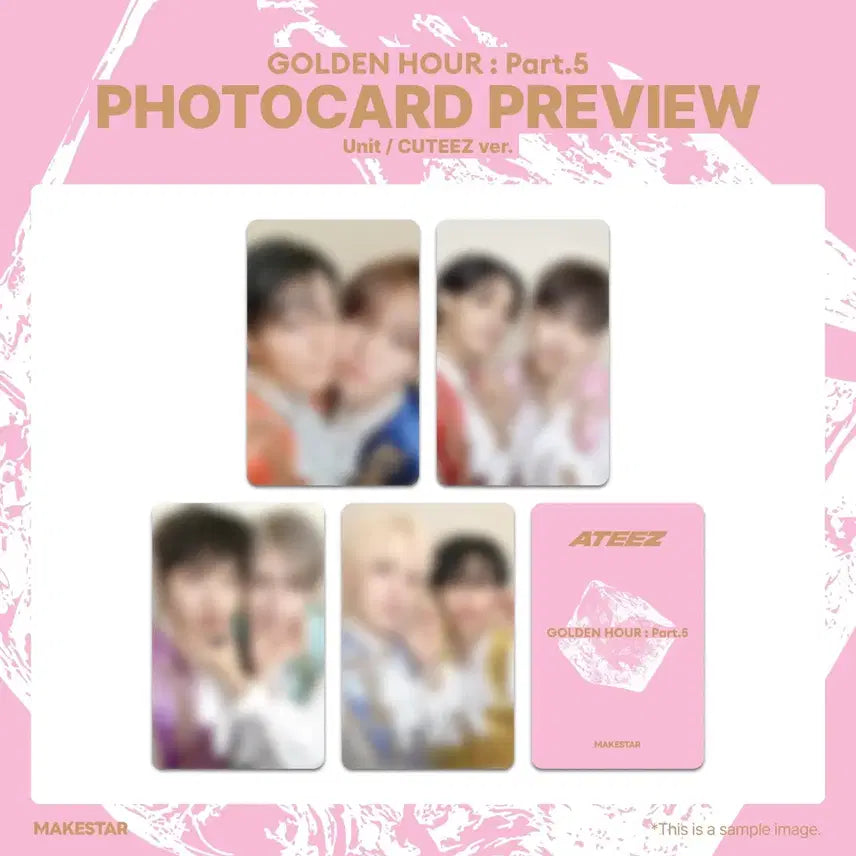 [BUNJANG] Ateez Golden Hour Part.5 CUTEEZ Version Photocard / 에이티즈 메이크스타 세트로 양도합니다