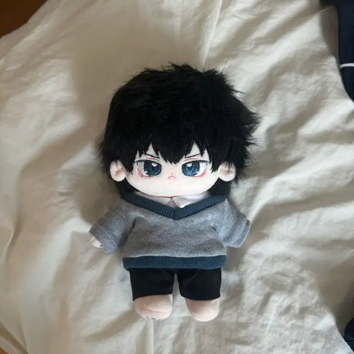 [BUNJANG] Haikyuu!! Kageyama Tobio 10cm Plush Doll Custom Outfit / 하이큐 카게야마 속성 + 10cm 솜깅 옷