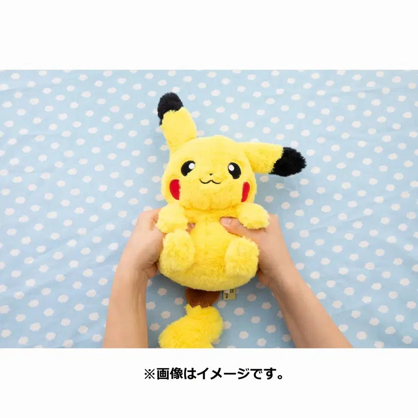 [BUNJANG] Takara Tomy Pyokorin Pikachu Plush Toy / 타카라토미 피코요린 플러쉬 보들보들 피카츄 인형(덤+포케피스 마스코트 피카츄)