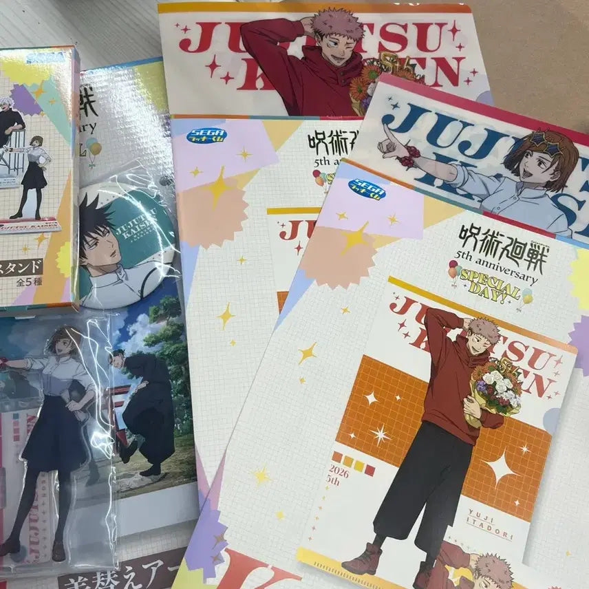 [BUNJANG] Jujutsu Kaisen 5th Anniversary Sega Lottery Kugisaki Nobara Clear File &amp; Acrylic Set / 주술회전 5주년 세가쿠지 K상 I상 노바라 클리어파일 아크릴 세트