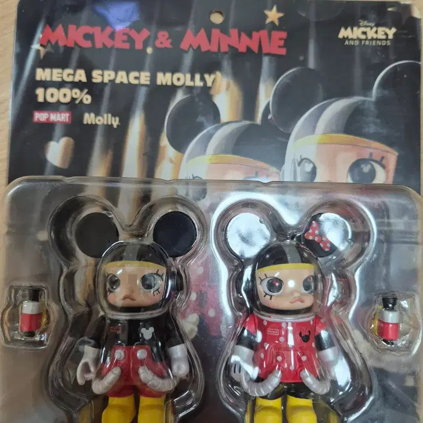 [BUNJANG] Pop Mart Mega Space Molly 100% Mickey &amp; Minnie Set / 팝마트) 메가스페이스 미키&amp;미니 몰리 100% (택포)
