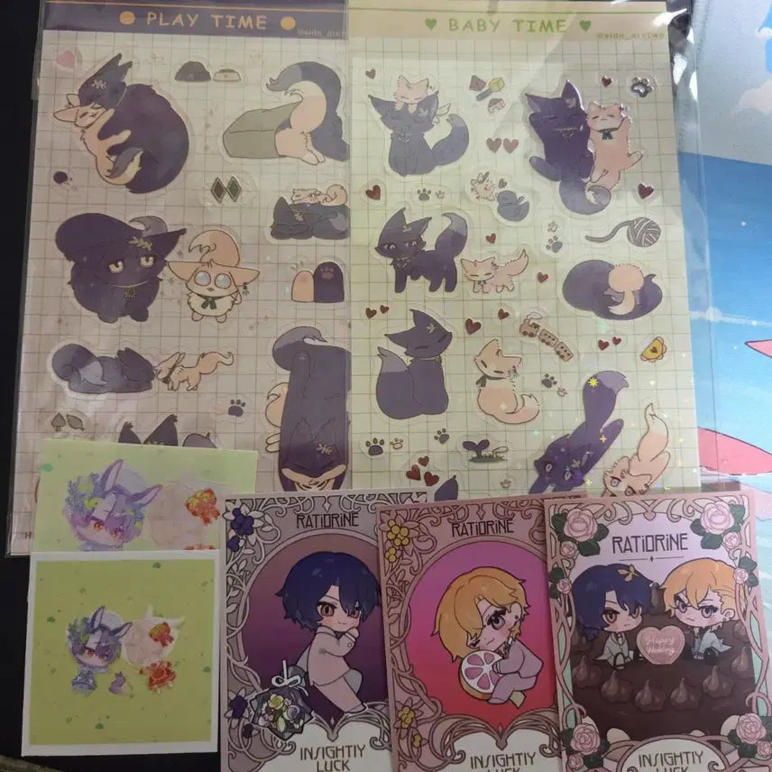 [BUNJANG] Star Rail Ratio Aventurine Ratio-Churin Sticker Set / 스타레일 레이시오 어벤츄린 레이츄린 ㅇㅌ님 스티커