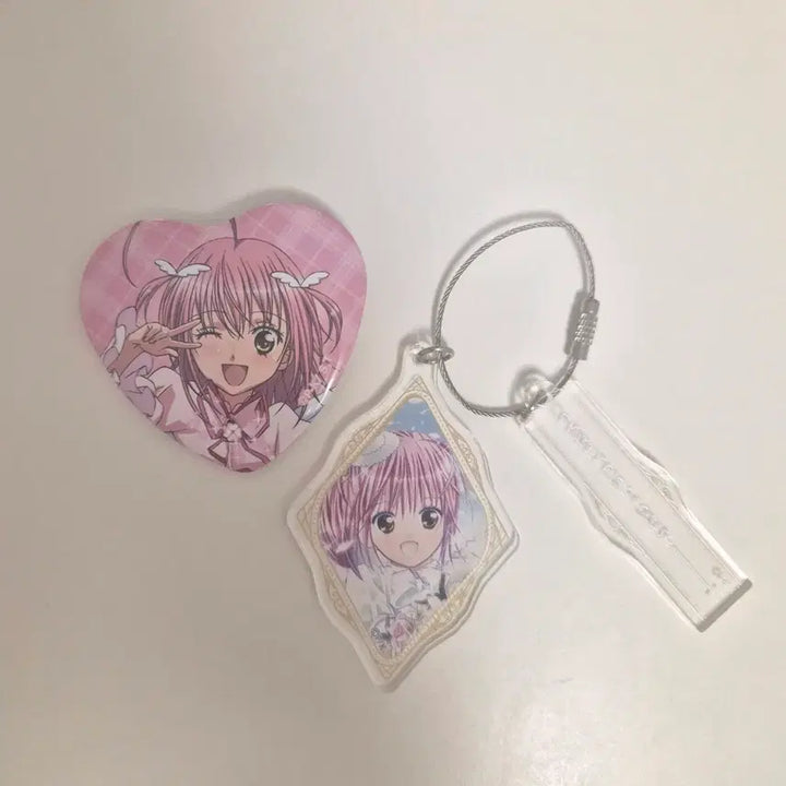 [BUNJANG] Amhu Angel Heart Can Badge Acrylic Keyring Bundle Set / 캐캐체 아무 엔젤 하트캔뱃지 아크릴키링 일괄
