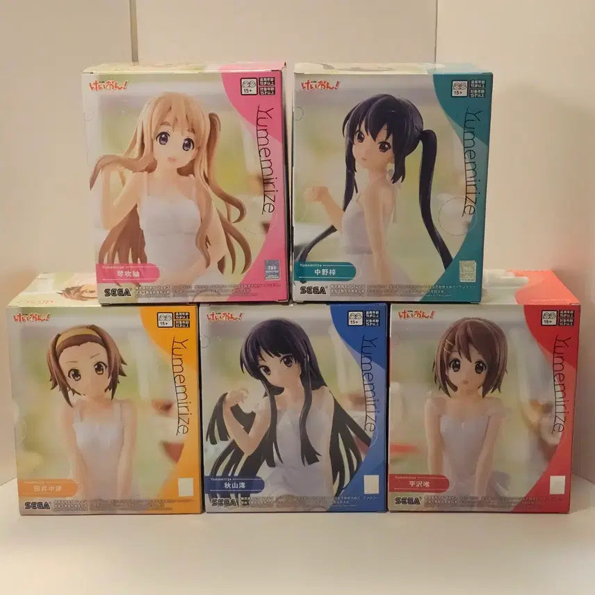 [BUNJANG] SEGA K-ON! Yumemirize 5-Piece Full Set Figures / [미개봉] 케이온 유메미라이즈 피규어 5종 풀세트 유이 미오 리츠 무기 아즈사