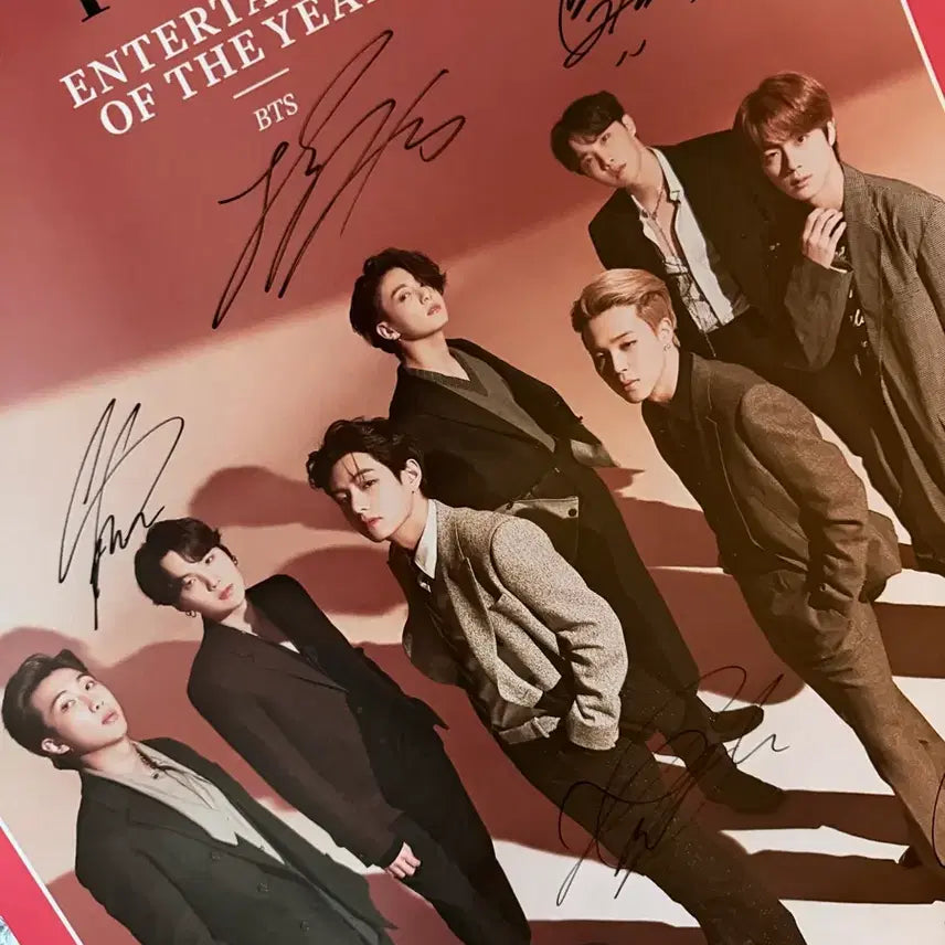 [BUNJANG] BTS Time Magazine Autographed Poster / 타임지 방탄소년단 친필 사인 포스터 BTS 방탄 60cm*80cm 소장가치 매우 높음