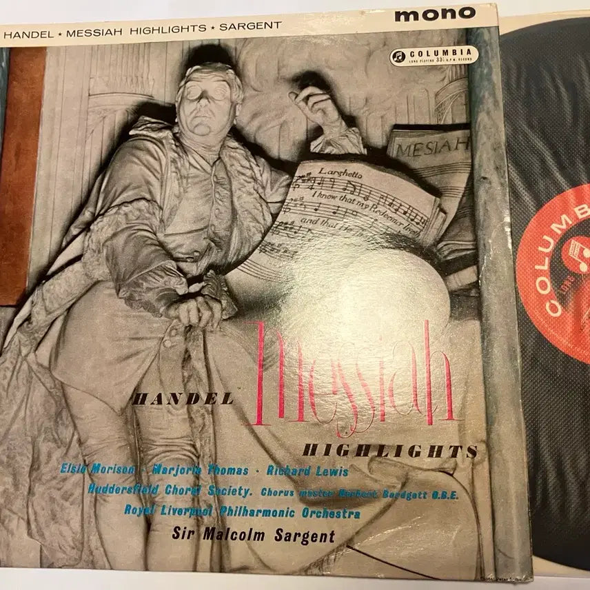 [BUNJANG] Sir Malcolm Sargent Handel Messiah Highlights Mono LP / 수입모노LP) 말콤 사전트 - 핸델 메시아 하이라이트