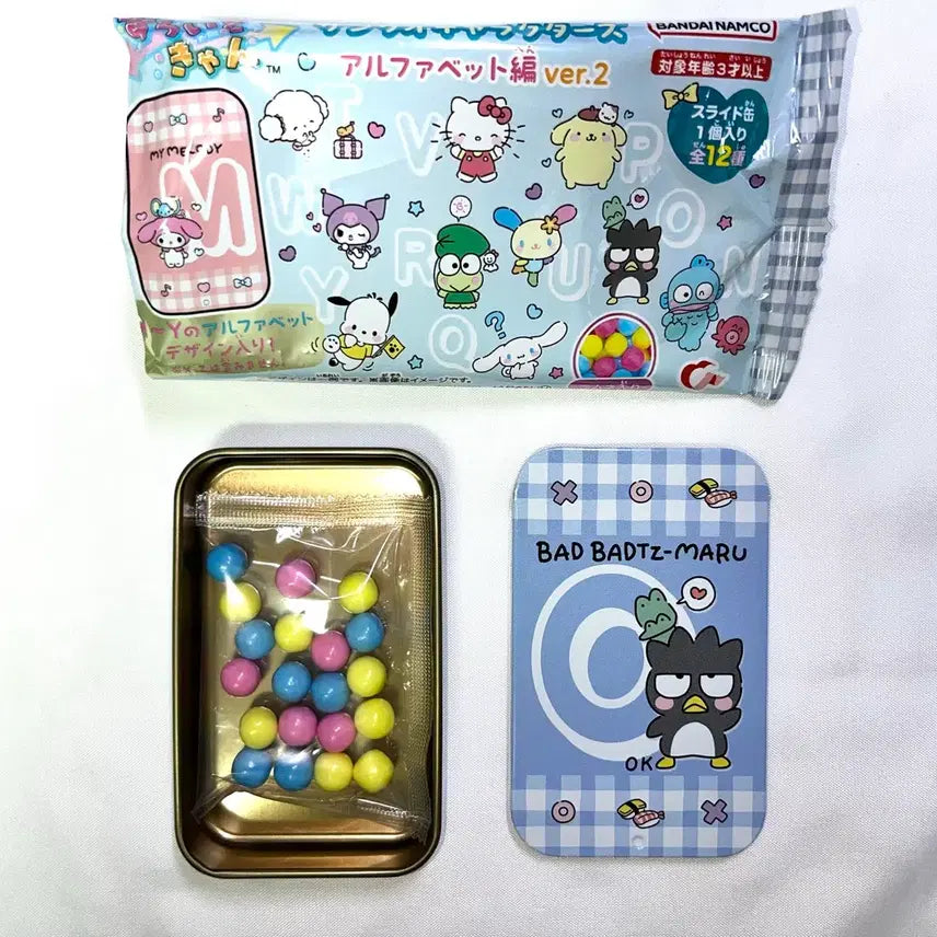 [BUNJANG] Sanrio Batzmaru Alphabet Tin Case / 산리오 알파벳 틴케이스 바츠마루