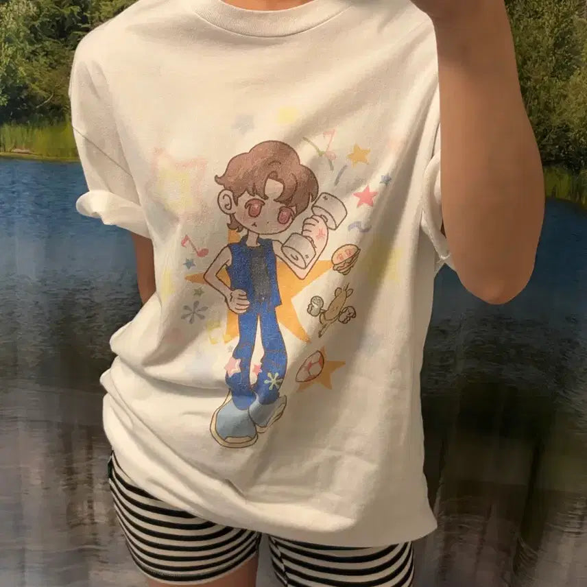 [BUNJANG] RIIZE 2024 Rising Day Final Fancon Official Goods Sungchan Character T-Shirt / 2024 라이즈 팬콘 라이징데이 파이널 오피셜 굿즈 캐릭터 티셔츠 성찬