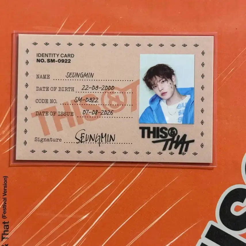 [BUNJANG] Stray Kids Seungmin Disc and That Album Photocard / 스트레이키즈 스키즈 디스앤댓 앨범 승민 포카 Stray Kids