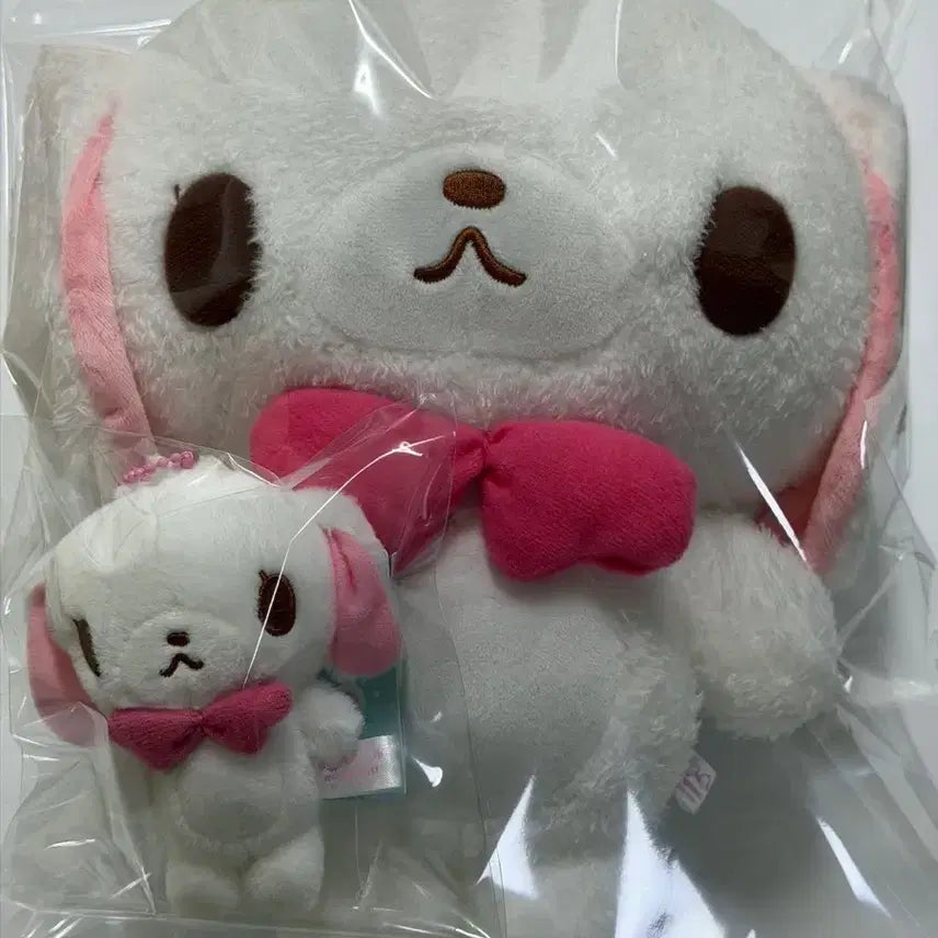 [BUNJANG] SugarBunnies Sanrio Shirousa 30cm Doll &amp; 10cm Keyring Bundle Set / (2종 일괄)슈가바니즈 산리오 시로우사 30cm 10cm 인형 키링
