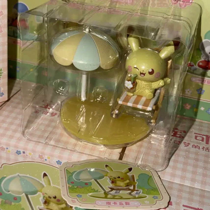 [BUNJANG] Pokemon Pikachu Summer PockePiece Figure / 포켓몬 피카츄 시즌 홀리박스 피규어 여름 포켓피스