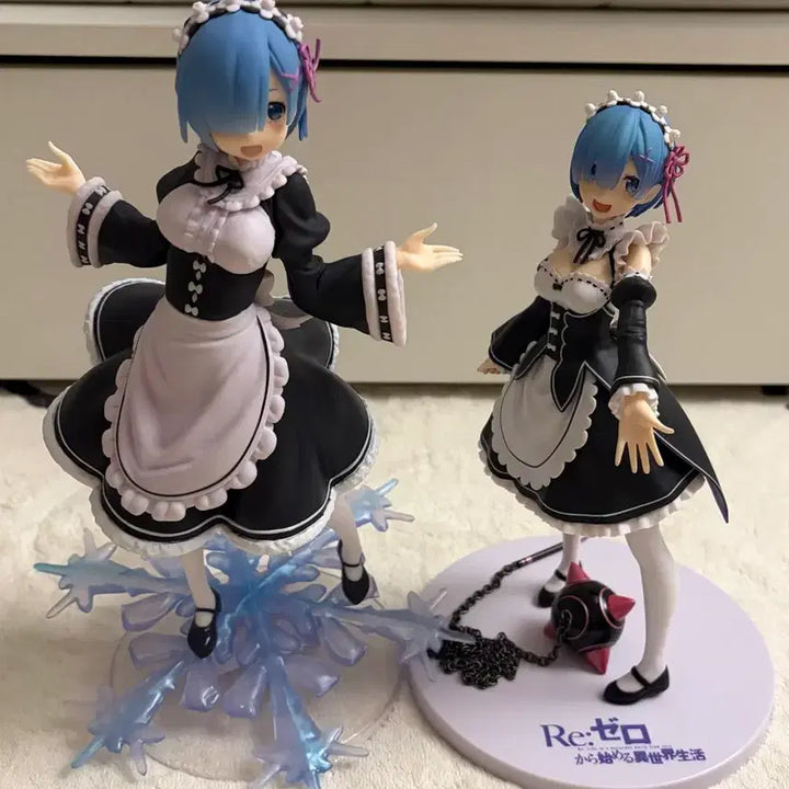 [BUNJANG] Rem Winter Maid Figurism Figure Bundle Set / [일괄]리제로 렘 윈터 메이드, 피규리즘 피규어