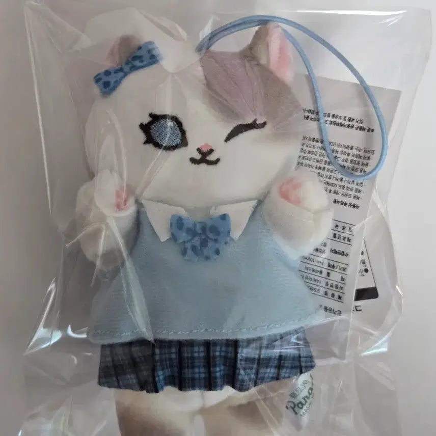 [BUNJANG] Moffsand Cat School Uniform Keychain / [새상품]모프샌드 모후샌드 갸루 교복 스쿨 고양이 블루 화이트 그레이 냥이 키링
